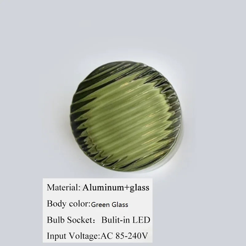 round Glass LED Wall Lamp Sconce