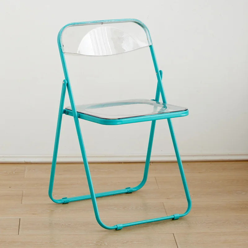 Simple Acrylic Transparent Folding Chair, Internet Famous Photo Dressing Chair, Folding Dining Chair, Event Party Folding Chair