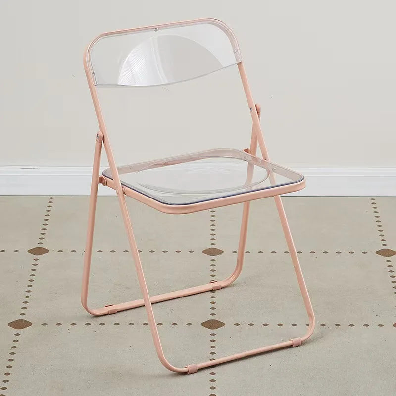 Simple Acrylic Transparent Folding Chair, Internet Famous Photo Dressing Chair, Folding Dining Chair, Event Party Folding Chair
