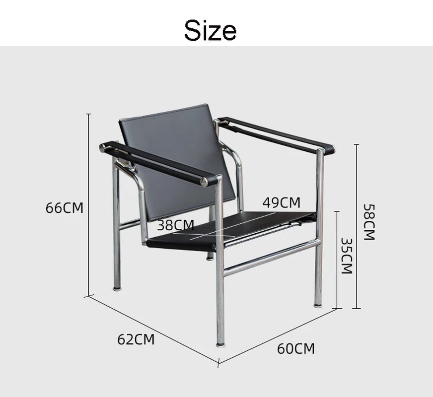 Leather Cow Leather Stainless Steel Chair