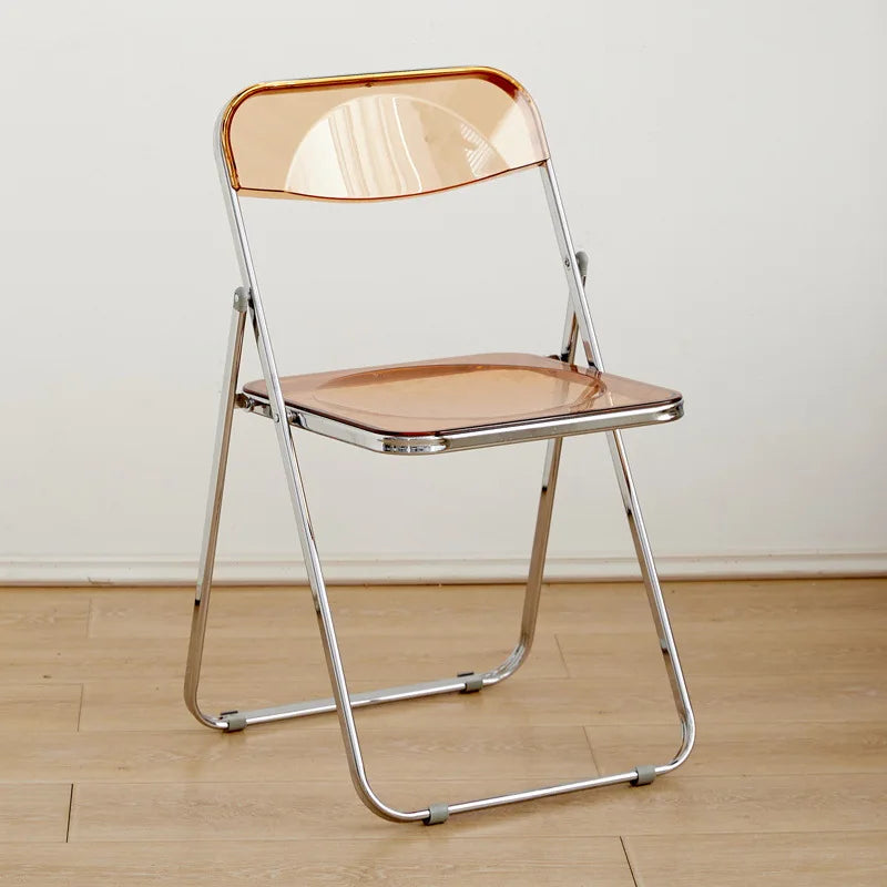Simple Acrylic Transparent Folding Chair, Internet Famous Photo Dressing Chair, Folding Dining Chair, Event Party Folding Chair