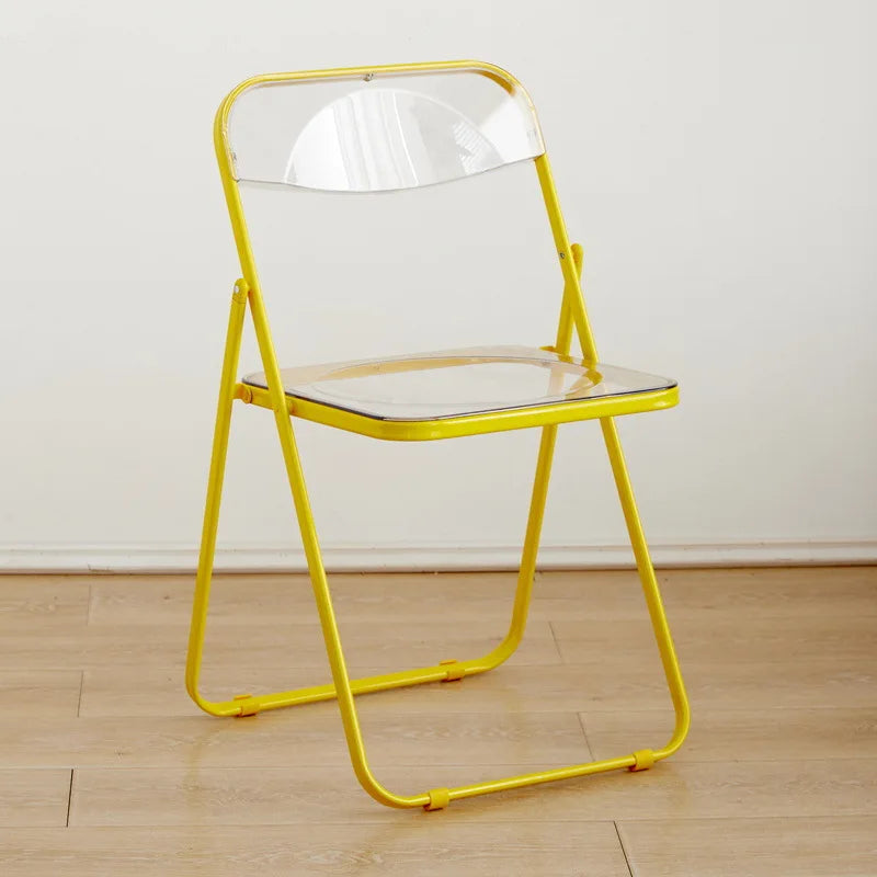 Simple Acrylic Transparent Folding Chair, Internet Famous Photo Dressing Chair, Folding Dining Chair, Event Party Folding Chair