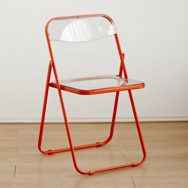 Simple Acrylic Transparent Folding Chair, Internet Famous Photo Dressing Chair, Folding Dining Chair, Event Party Folding Chair