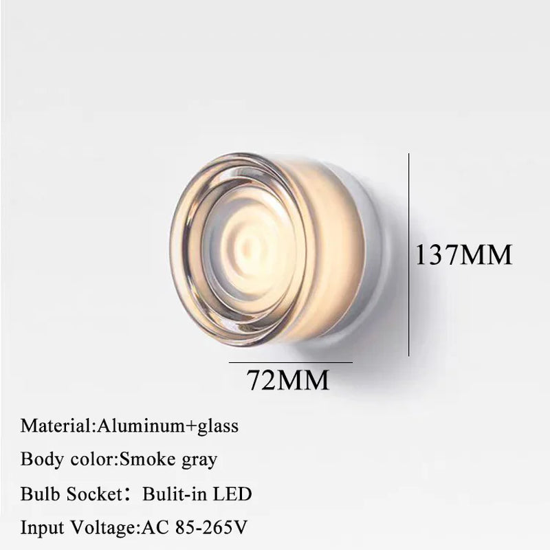 round Glass LED Wall Lamp Sconce