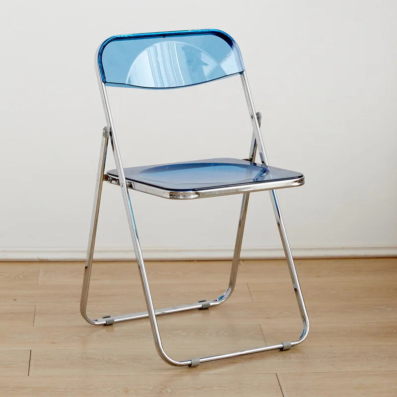 Simple Acrylic Transparent Folding Chair, Internet Famous Photo Dressing Chair, Folding Dining Chair, Event Party Folding Chair