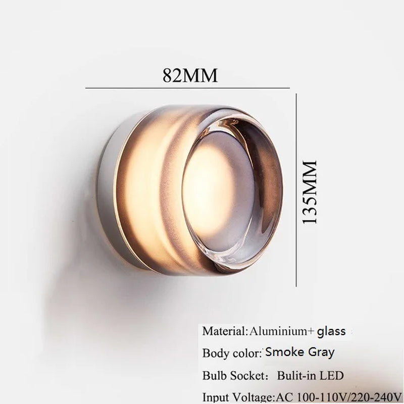 round Glass LED Wall Lamp Sconce