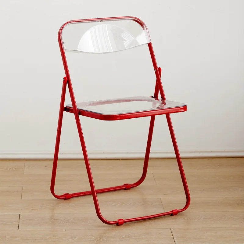 Simple Acrylic Transparent Folding Chair, Internet Famous Photo Dressing Chair, Folding Dining Chair, Event Party Folding Chair