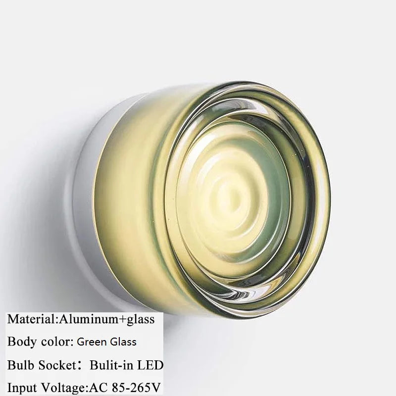 round Glass LED Wall Lamp Sconce