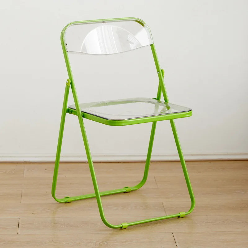 Simple Acrylic Transparent Folding Chair, Internet Famous Photo Dressing Chair, Folding Dining Chair, Event Party Folding Chair