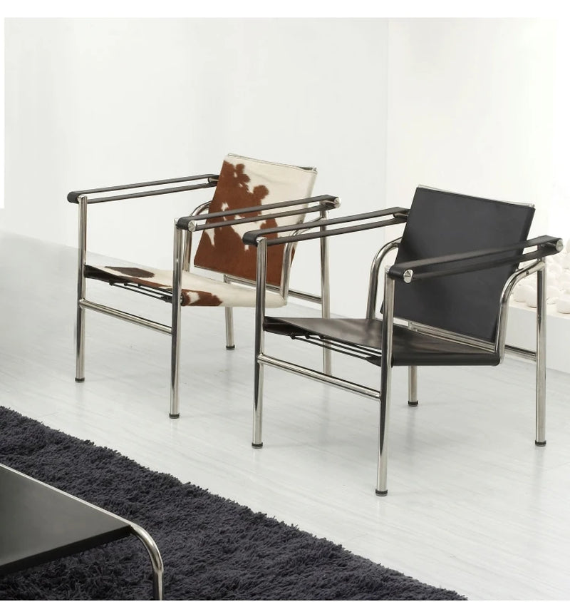 Leather Cow Leather Stainless Steel Chair