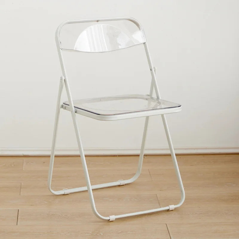 Simple Acrylic Transparent Folding Chair, Internet Famous Photo Dressing Chair, Folding Dining Chair, Event Party Folding Chair