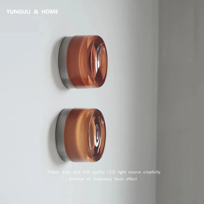 round Glass LED Wall Lamp Sconce