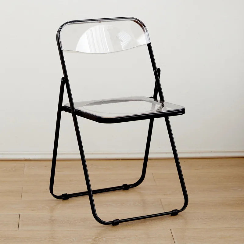 Simple Acrylic Transparent Folding Chair, Internet Famous Photo Dressing Chair, Folding Dining Chair, Event Party Folding Chair