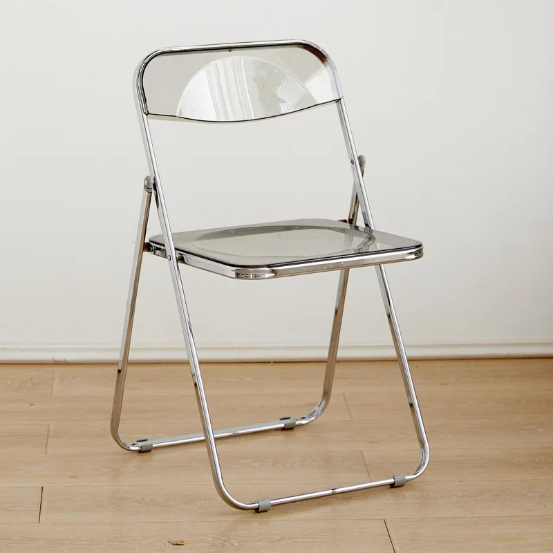 Simple Acrylic Transparent Folding Chair, Internet Famous Photo Dressing Chair, Folding Dining Chair, Event Party Folding Chair
