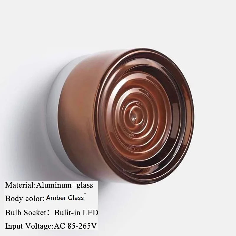 round Glass LED Wall Lamp Sconce