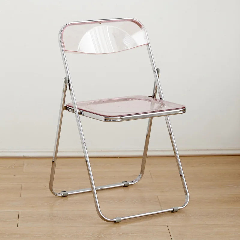 Simple Acrylic Transparent Folding Chair, Internet Famous Photo Dressing Chair, Folding Dining Chair, Event Party Folding Chair