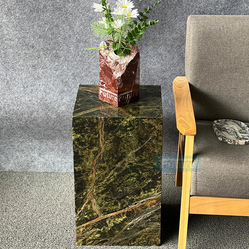 Plinth Marble Cube Table