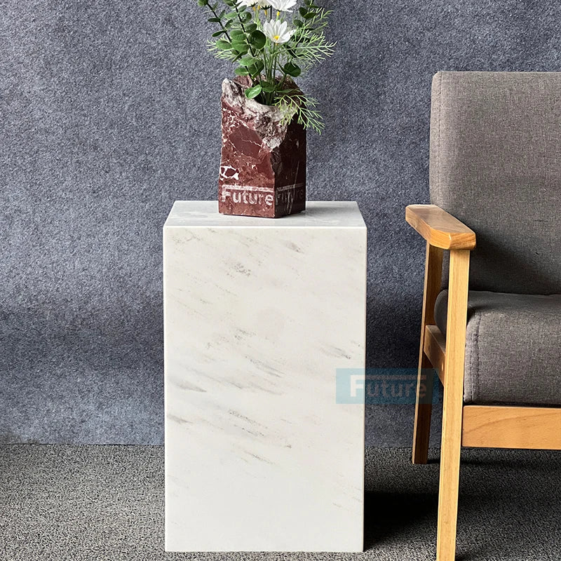 Plinth Marble Cube Table