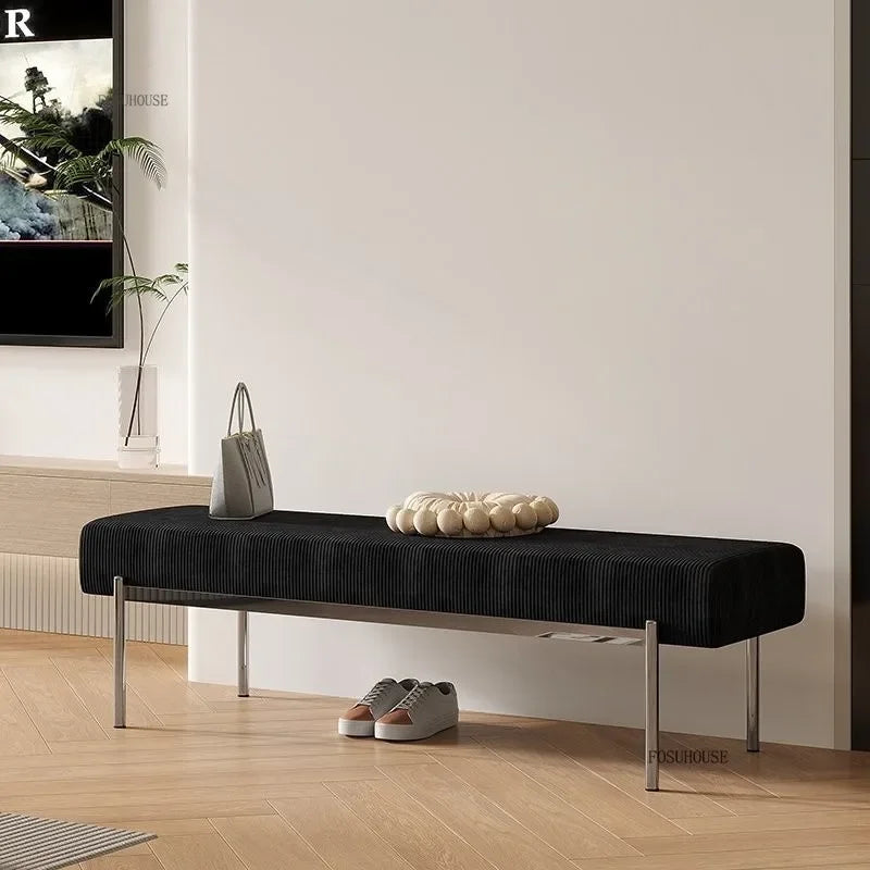 Nordic Style Corduroy Ottoman
