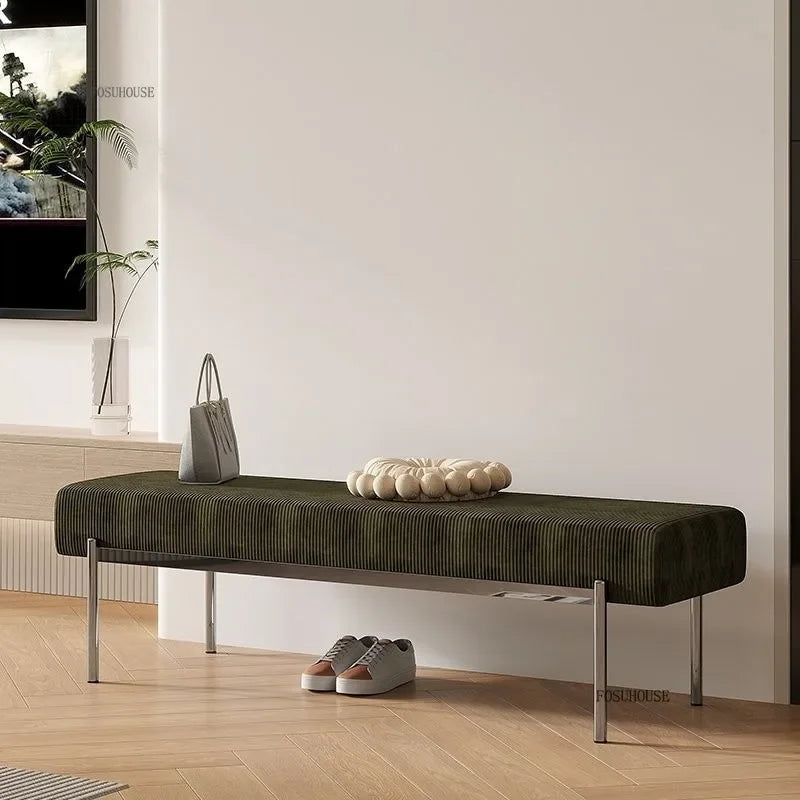 Nordic Style Corduroy Ottoman