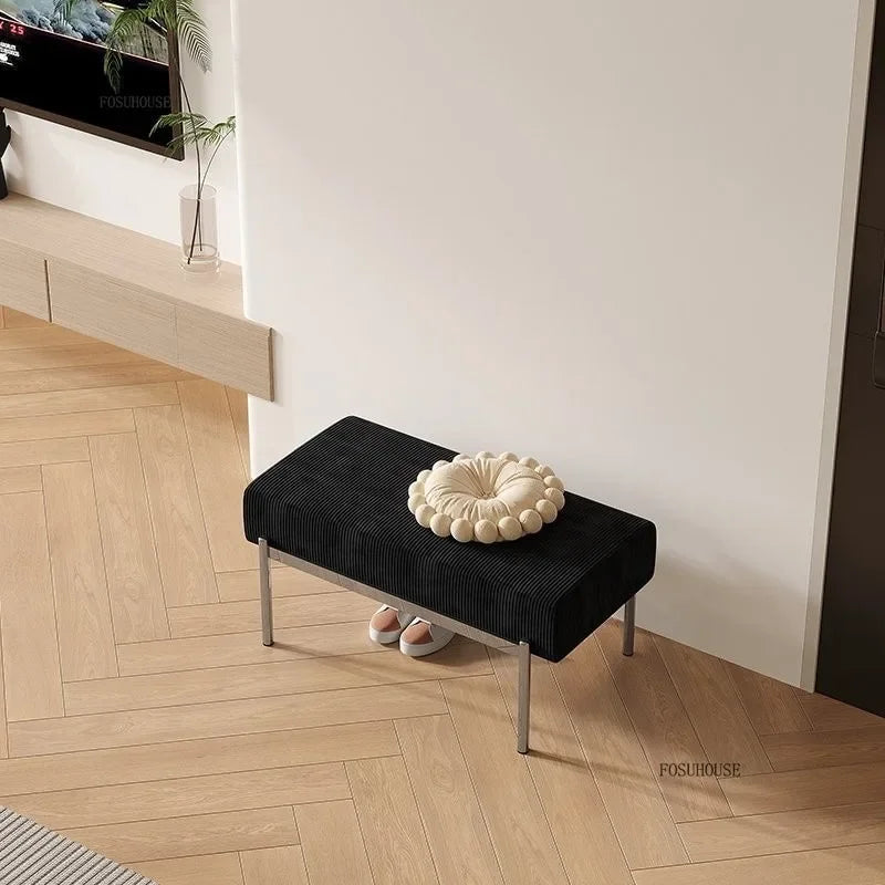 Nordic Style Corduroy Ottoman