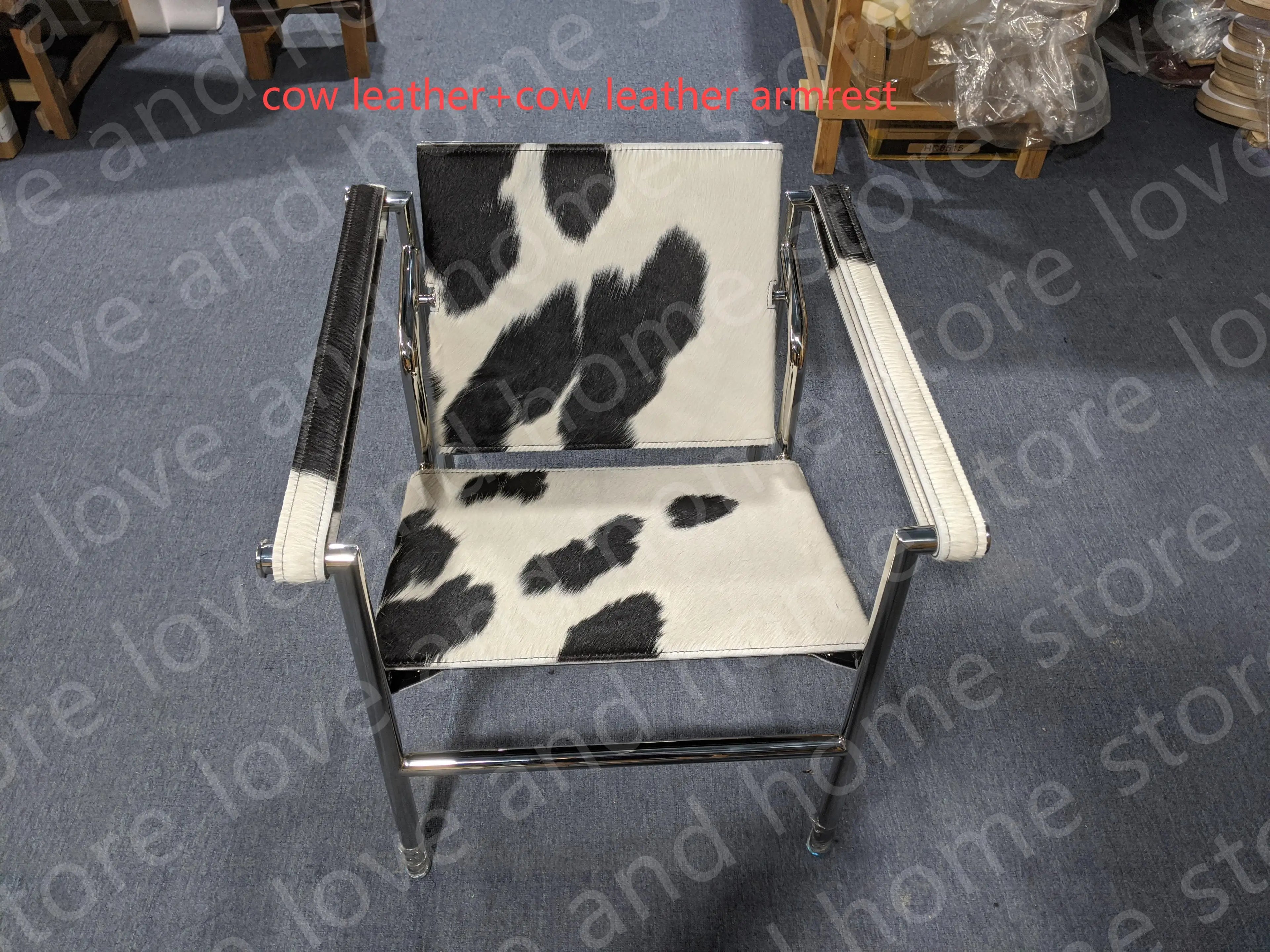 Leather Cow Leather Stainless Steel Chair
