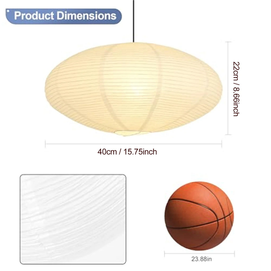 2Pcs White Oval Paper Lantern Lampshade