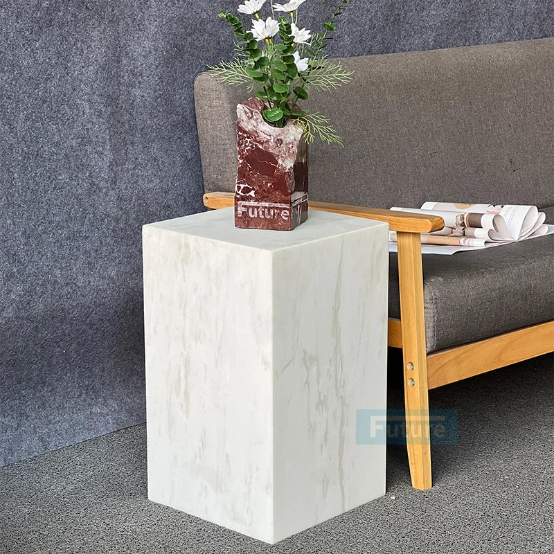 Plinth Marble Cube Table