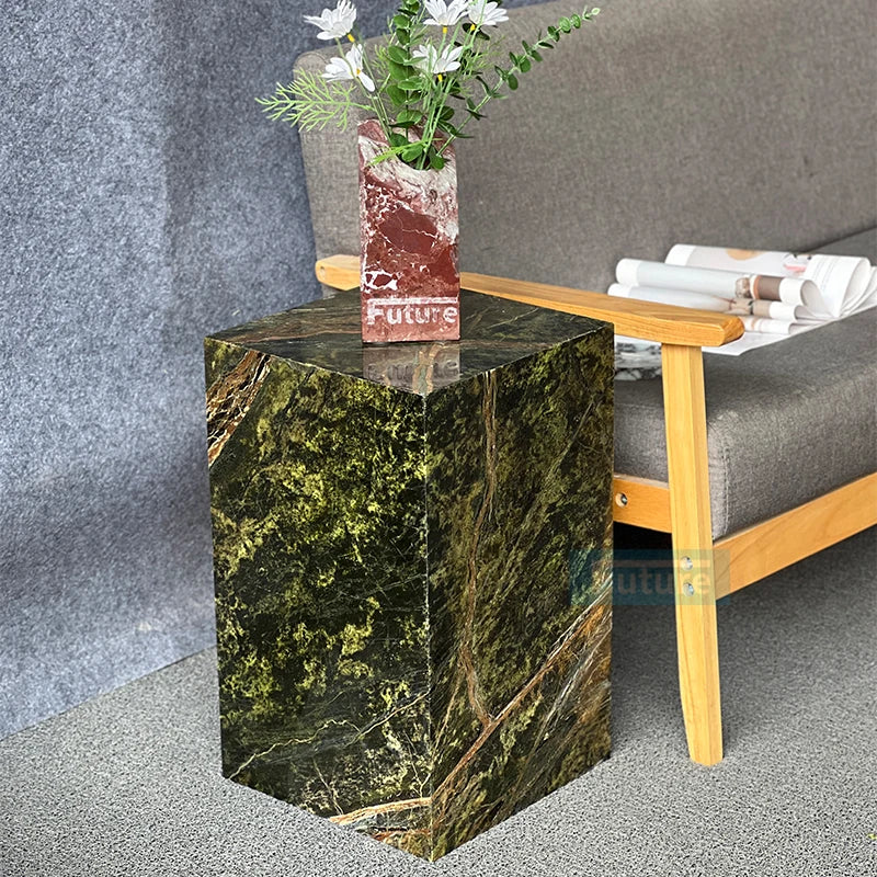 Plinth Marble Cube Table