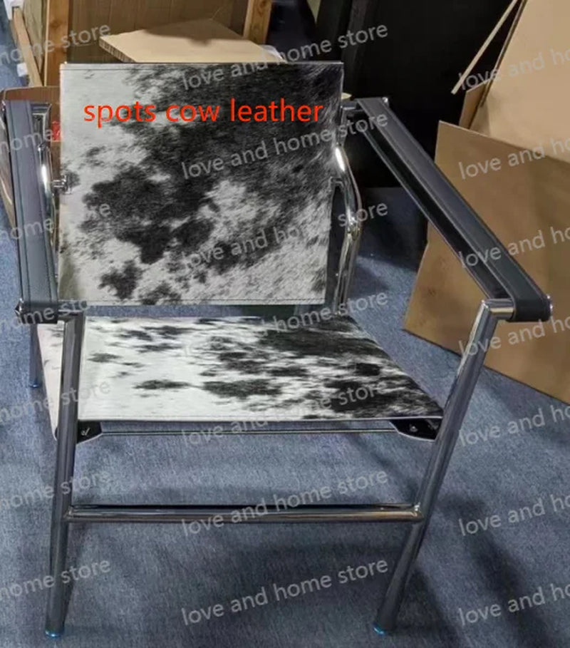 Leather Cow Leather Stainless Steel Chair