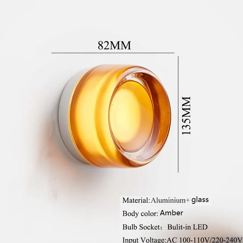 round Glass LED Wall Lamp Sconce