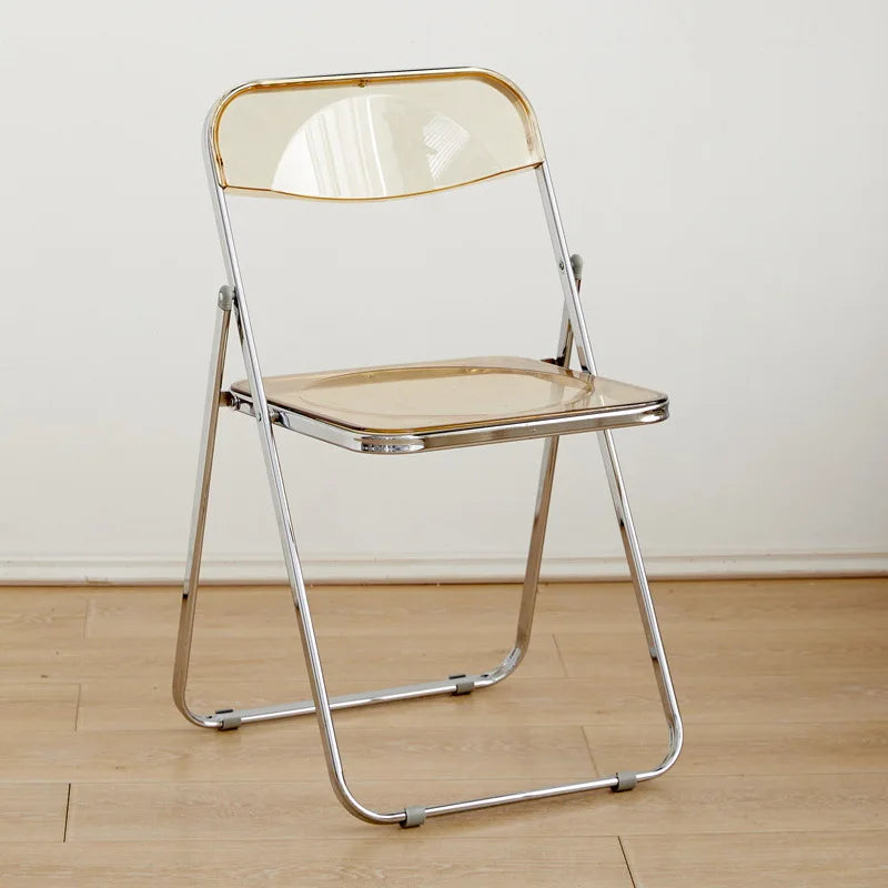 Simple Acrylic Transparent Folding Chair, Internet Famous Photo Dressing Chair, Folding Dining Chair, Event Party Folding Chair
