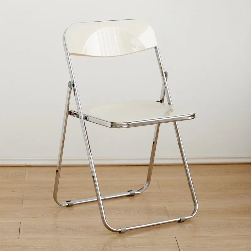 Simple Acrylic Transparent Folding Chair, Internet Famous Photo Dressing Chair, Folding Dining Chair, Event Party Folding Chair