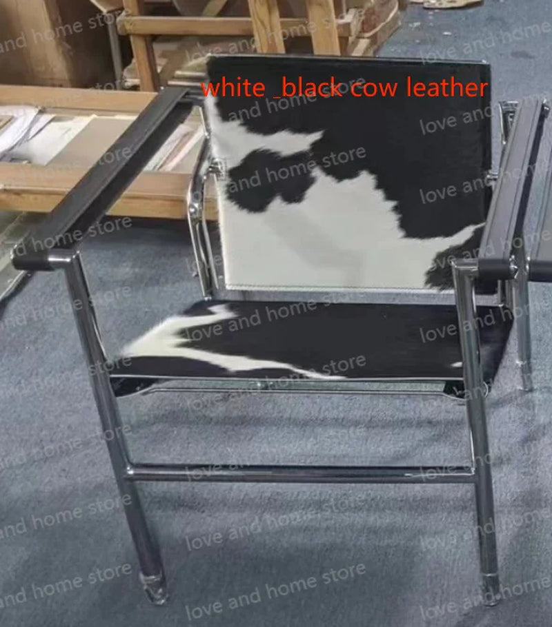 Leather Cow Leather Stainless Steel Chair