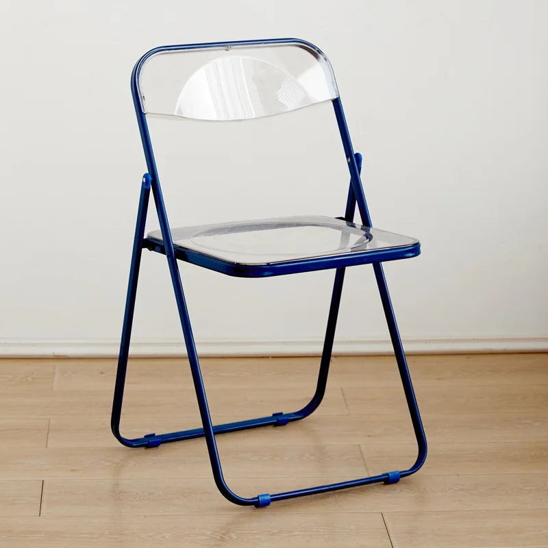 Simple Acrylic Transparent Folding Chair, Internet Famous Photo Dressing Chair, Folding Dining Chair, Event Party Folding Chair