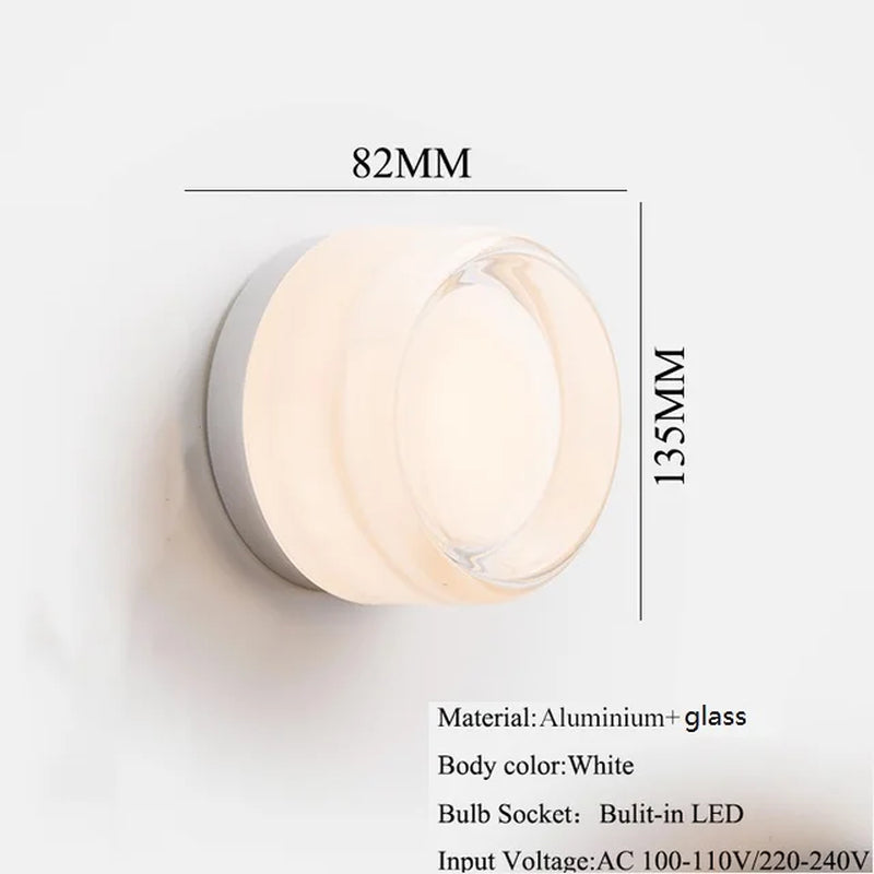 round Glass LED Wall Lamp Sconce