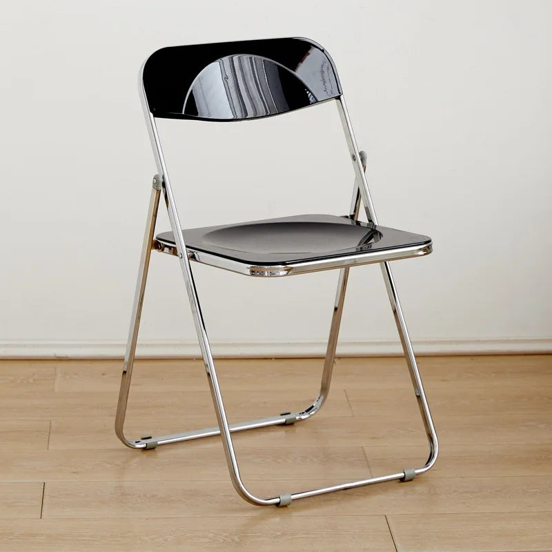 Simple Acrylic Transparent Folding Chair, Internet Famous Photo Dressing Chair, Folding Dining Chair, Event Party Folding Chair
