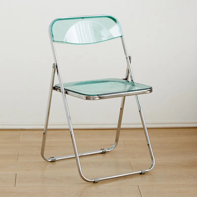 Simple Acrylic Transparent Folding Chair, Internet Famous Photo Dressing Chair, Folding Dining Chair, Event Party Folding Chair